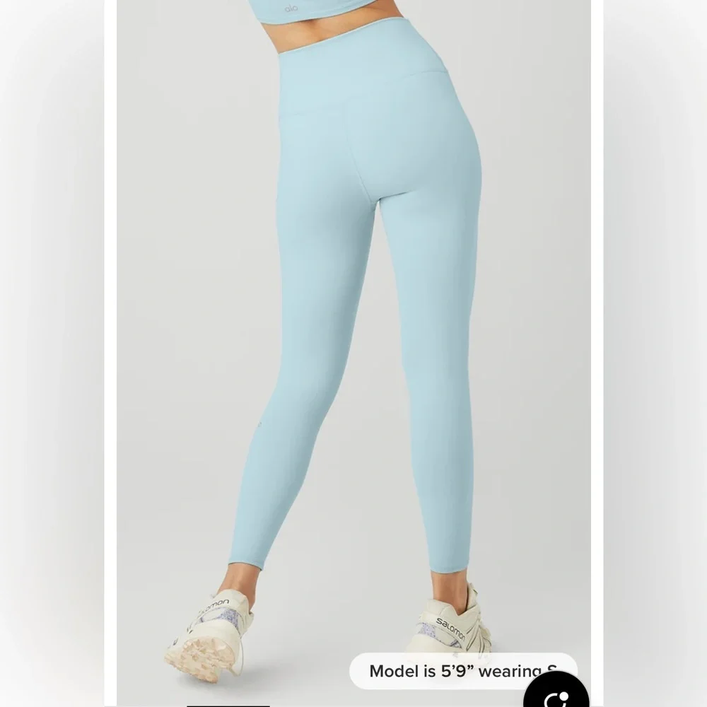 ALO Airbrush Light Blue High-Waisted Leggings